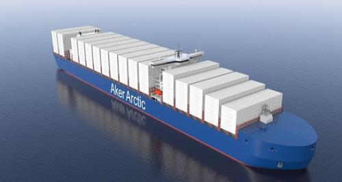 Aker Arctic develops icebreaking container ship
