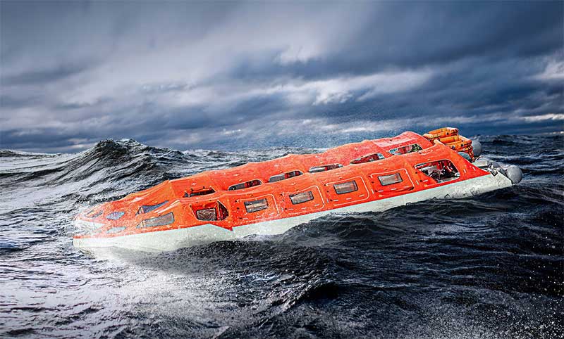 Space-saving lifeboat design