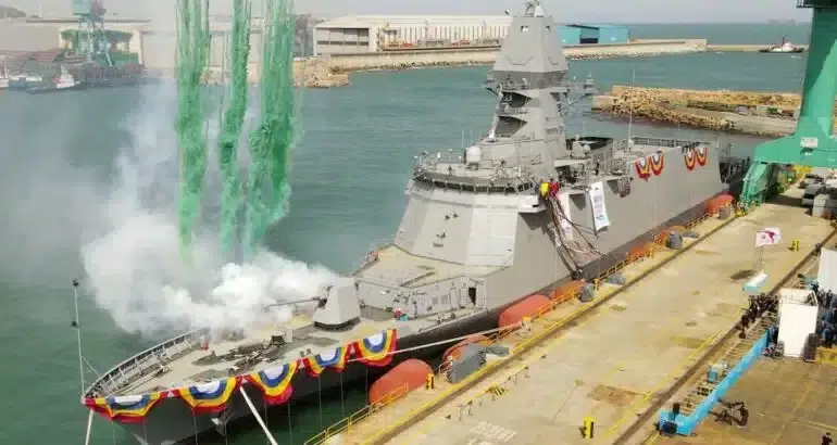 HHI launches first new frigate for the Republic of Korea Navy