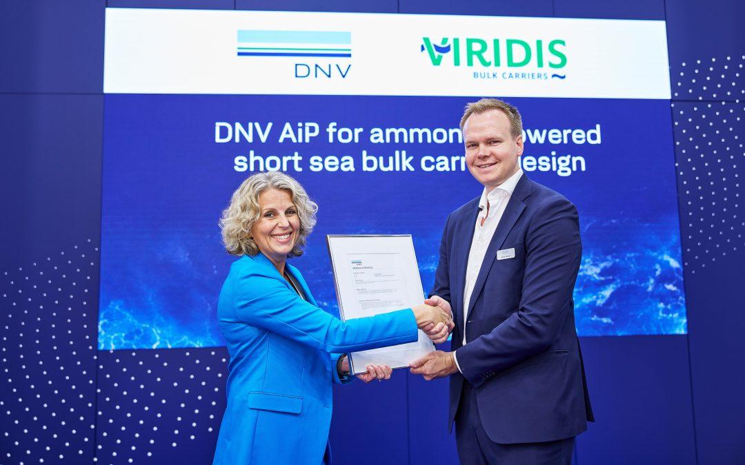 DNV approves ammonia-powered short-sea bulk carrier design