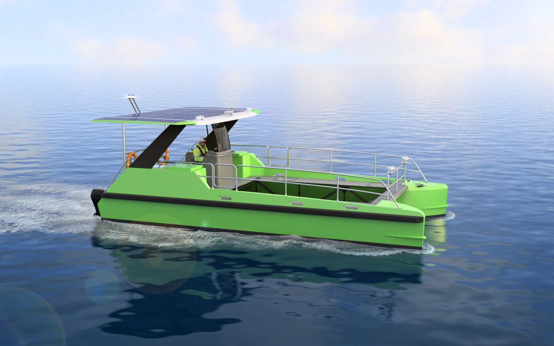 Grasshop garbage collecting catamaran promises cleaner waters and cleaner air