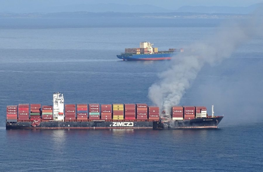 Container ship fires