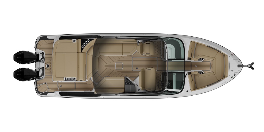 The SLX 280 Outboard’s layout was devised for as much onboard space as possible