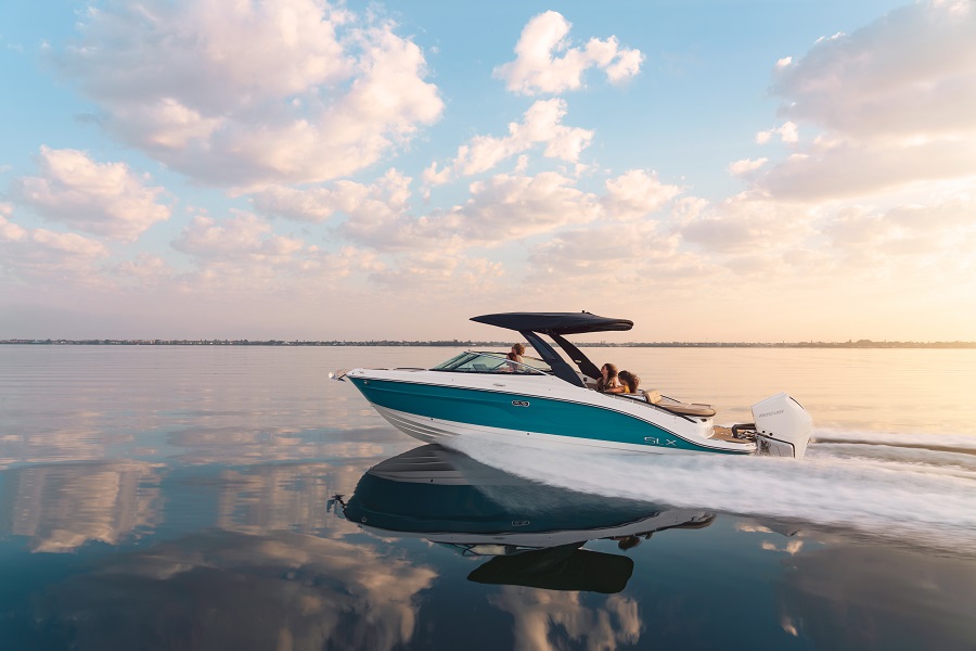 Twin Mercury outboards enable the boat to achieve 45knots when travelling flat-out