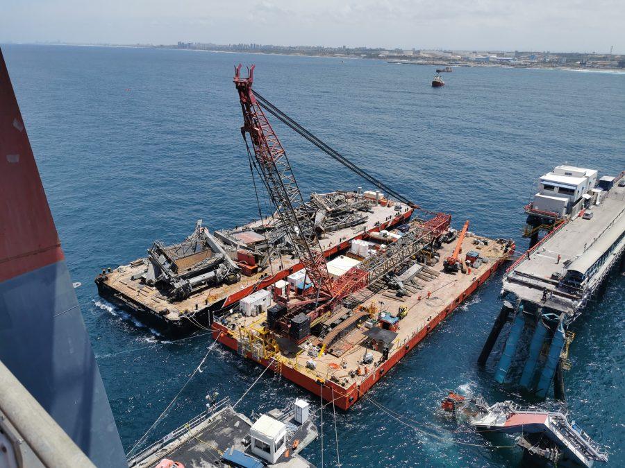 Carrying out of salvage operations in Ashkelon Israel e1691734345607