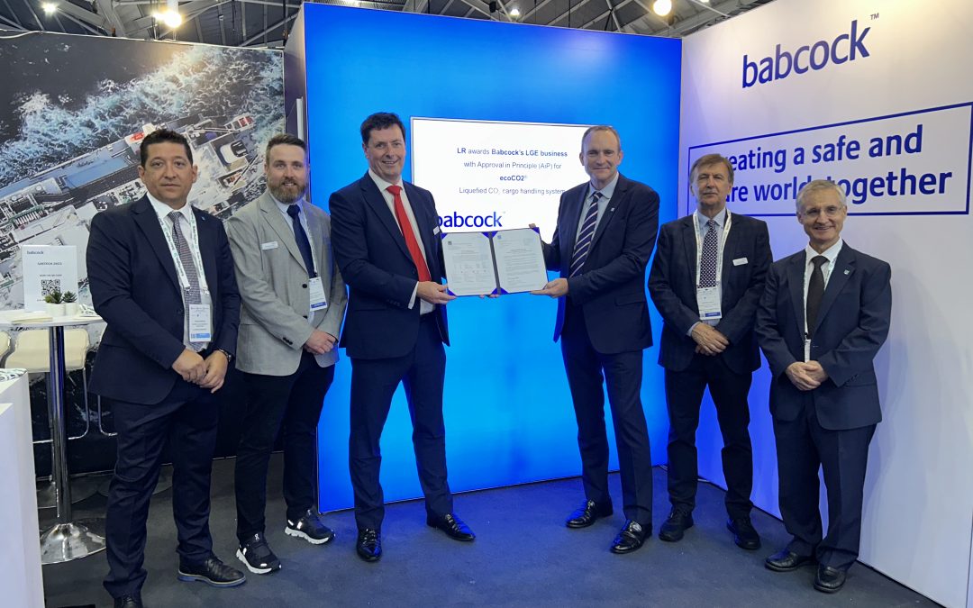 Babcock gets approval for new gas supply and CO2 cargo handling systems