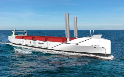 Belgian innovator unveils autonomous short sea container ship concept