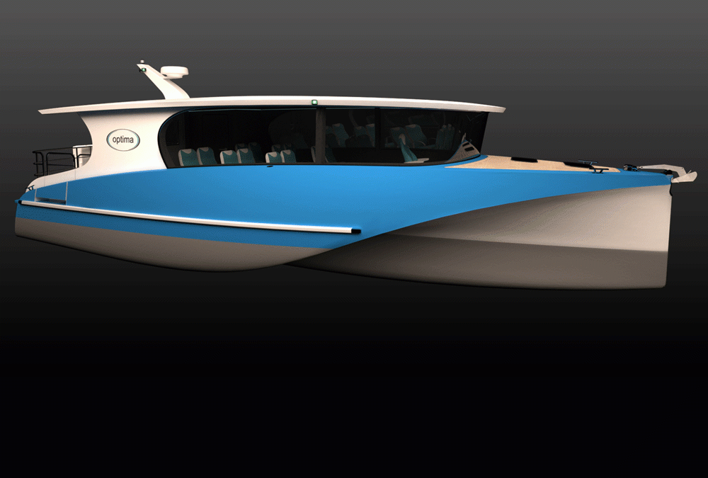 Optima water taxi goes to town on green power