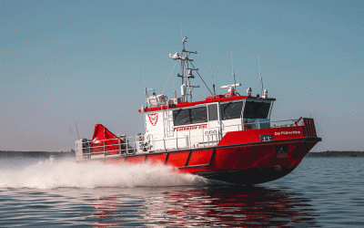 German electric rescue boat primed for firefighting without the smoke