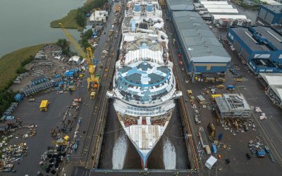 ‘Legend Of The Seas’ previewed in float-out ceremony